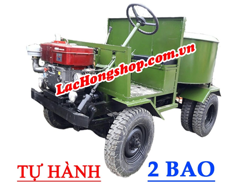 Máy trộn bê tông tự hành 1/3 khối - 2 bao